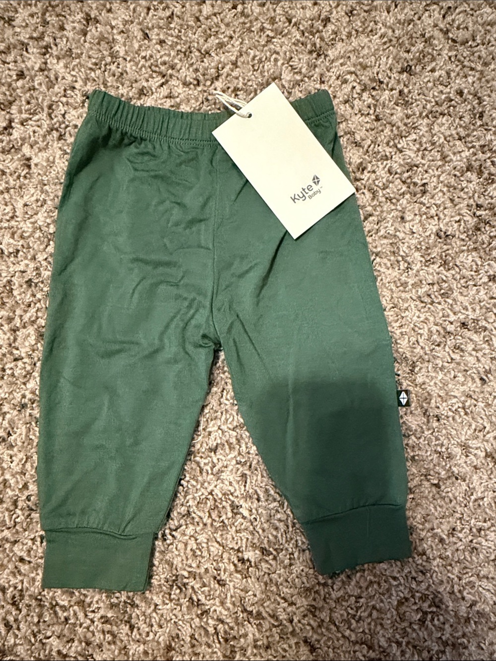 Kyte BABY Forest Green Bamboo baby pants nwt
